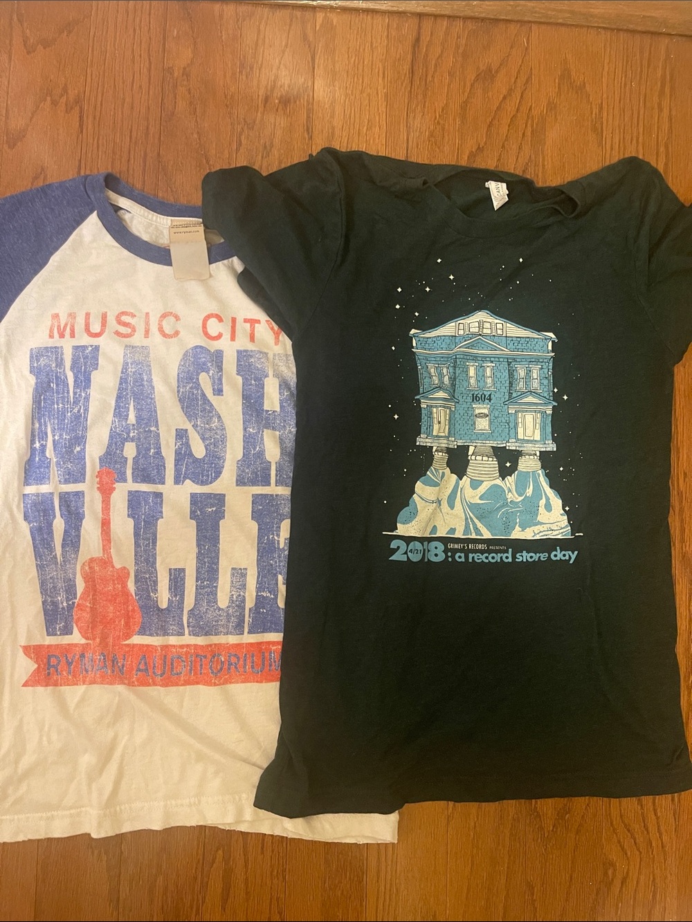 Two Nashville Music T-shirts Size Small